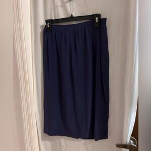 Raoul petite bye 100% silk pencil skirt elastic waist size 10 vintage classic